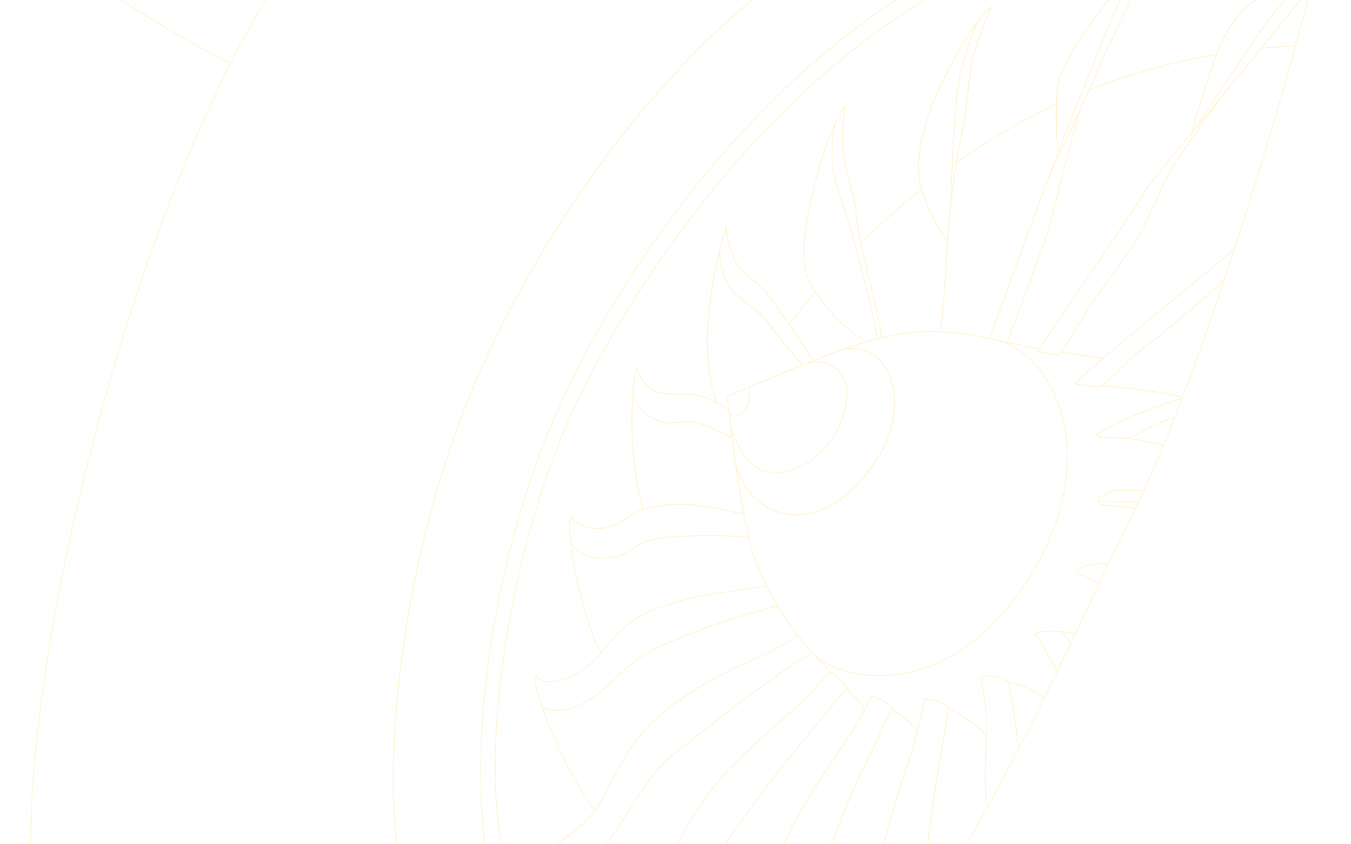 Wireframe of aircraft engine fan blades.